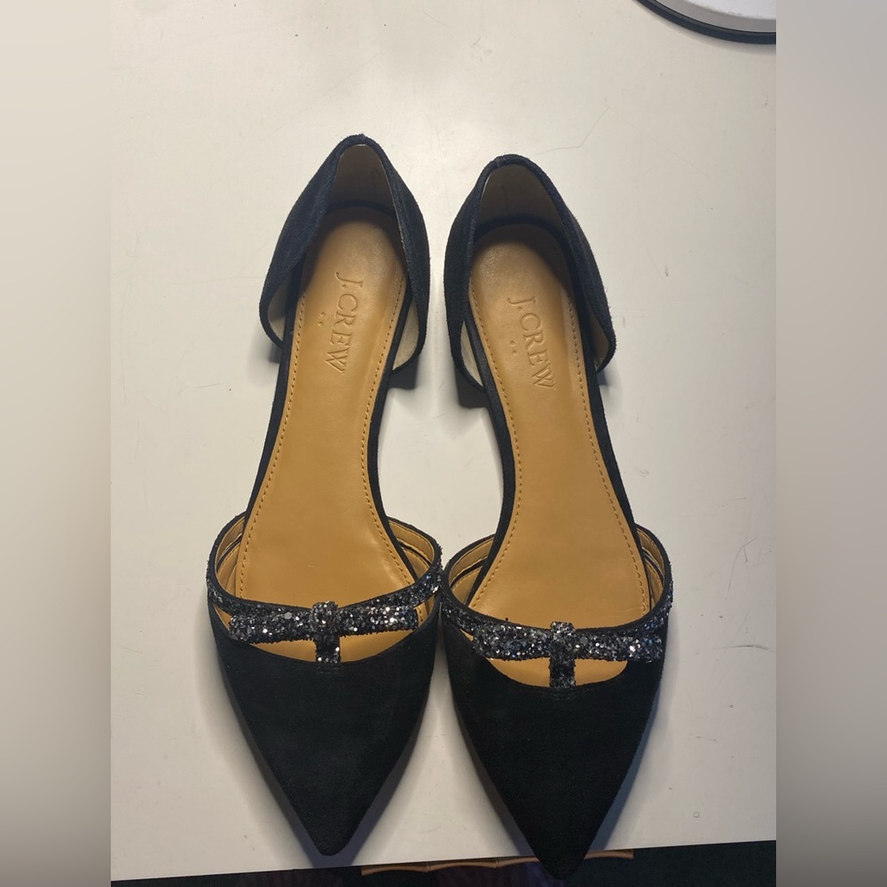 sparkly bow jcrew flats